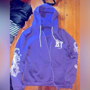 Purple dragon design zip up jacket